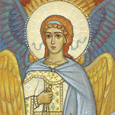 Ангел служит преподобному Сергию