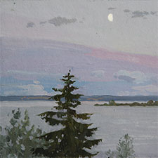 Озеро Неро. Восход луны