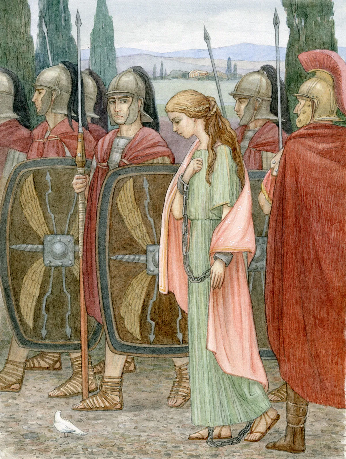 Святую Дорофею ведут на суд к правителю Каппадокии