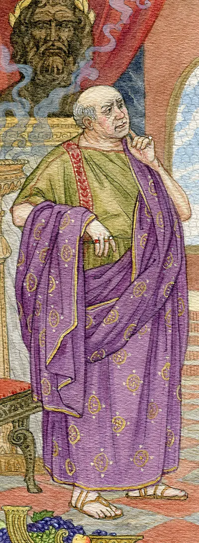 Правитель Каппадокии слушает святую Дорофею