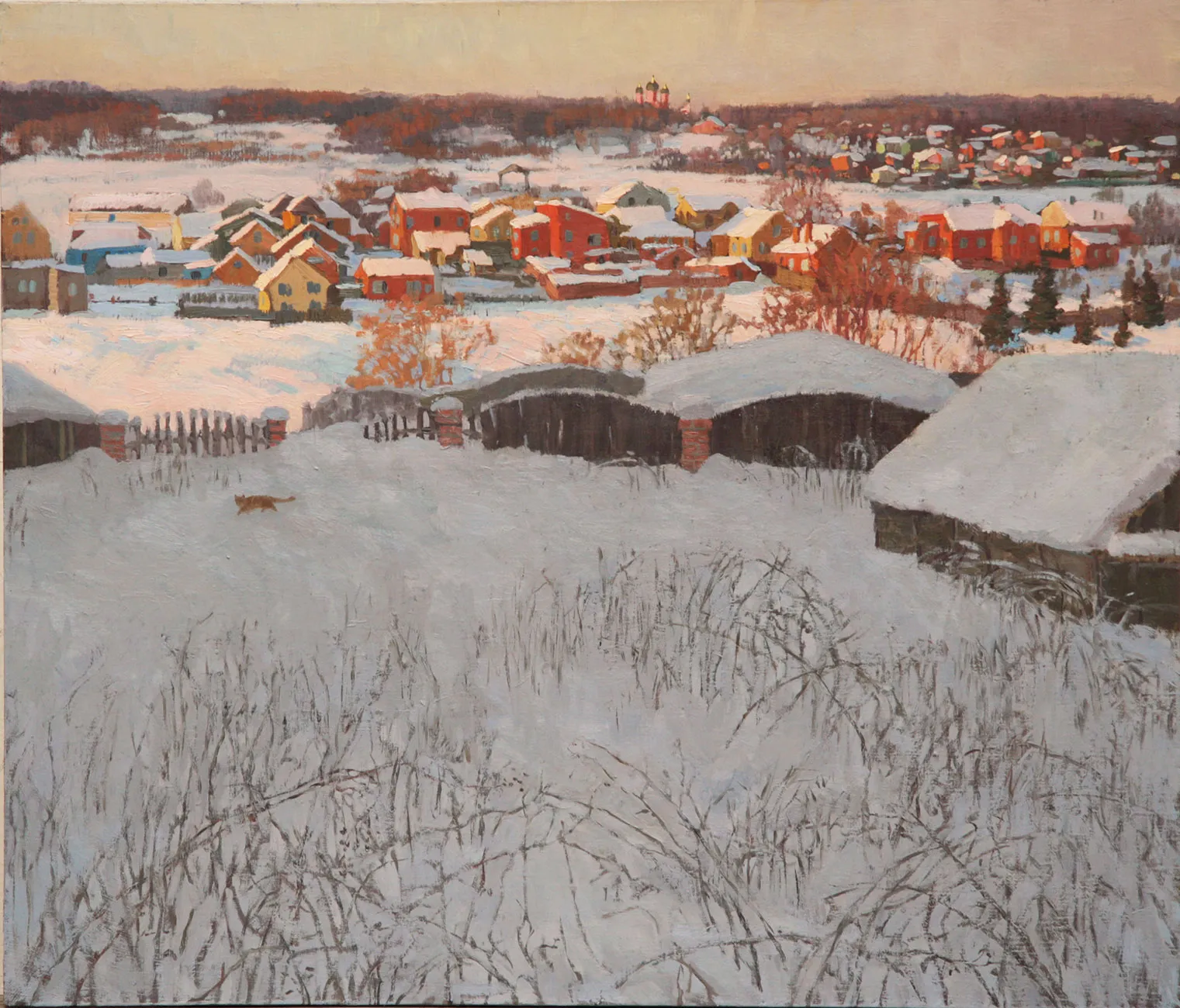 Красный вечер. К морозу