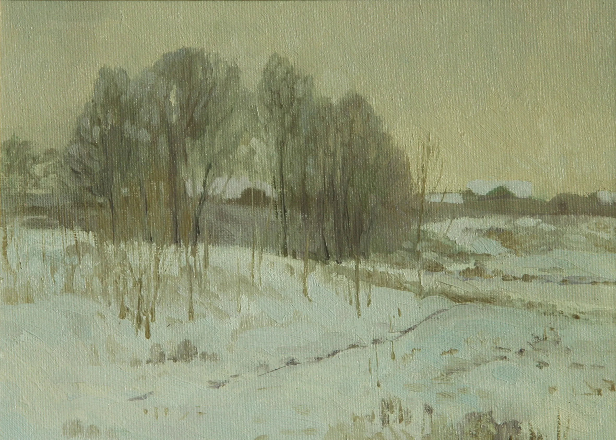 Зима. Вечереет