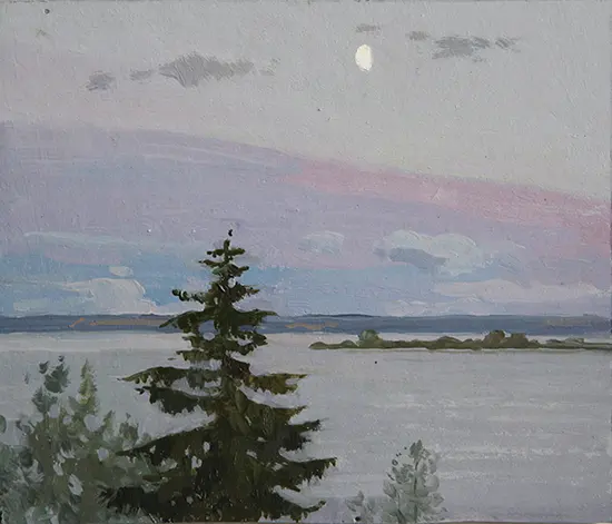 Озеро Неро. Восход луны